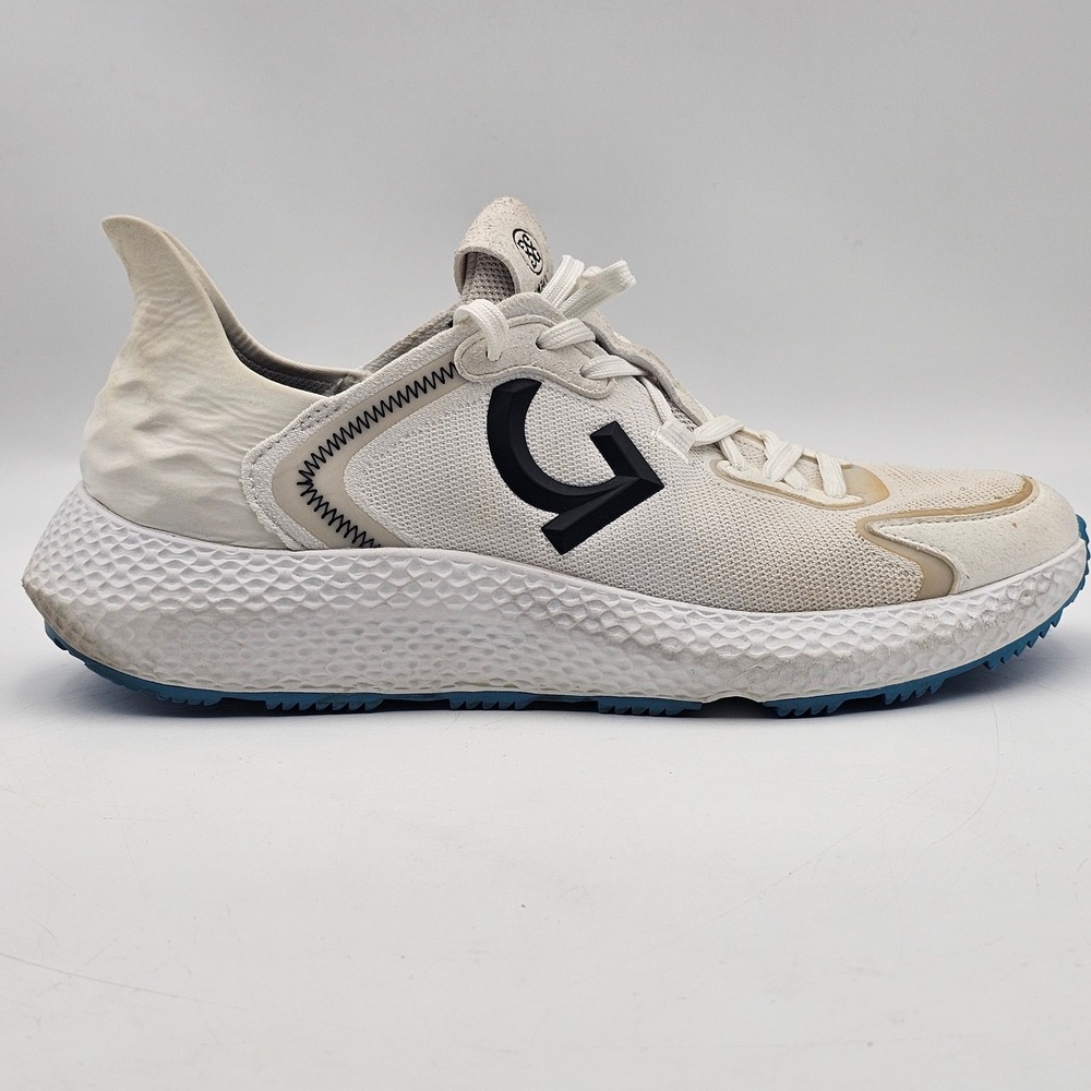 G/FORE MG4+ Golf Shoes Mens 10.5 Snow White Knit Sneakers G4MF21EF40
